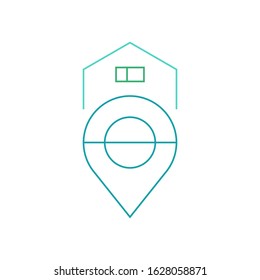 Home locator logo template vector icon design