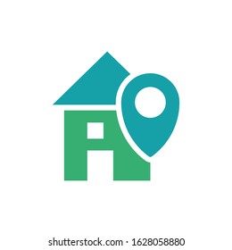 Home locator logo template vector icon design