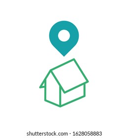 Home locator logo template vector icon design