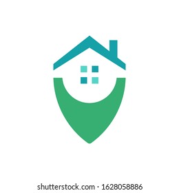 Home locator logo template vector icon design