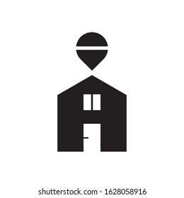 Home locator logo template vector icon design