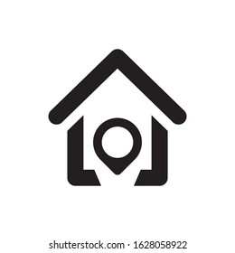 Home locator logo template vector icon design