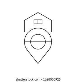 Home locator logo template vector icon design