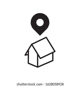Home locator logo template vector icon design