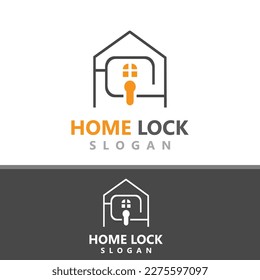 Home Lock Creative logo design security key protection concept for business template