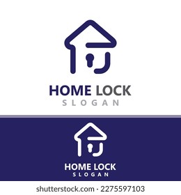 Home Lock Creative logo design security key protection concept for business template