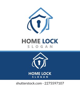 Home Lock Creative logo design security key protection concept for business template
