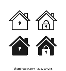 Bloqueo residencial. Protección domiciliaria. Ilustración de vectores