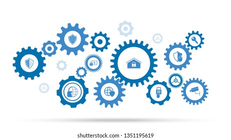 Home lock icon. From cyber security set