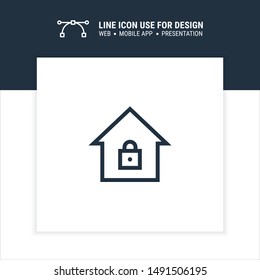 home lock icon design vector illustration