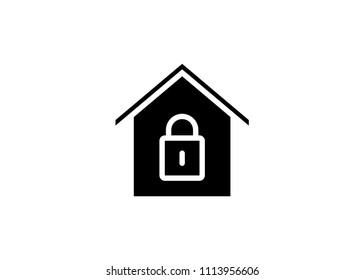 home lock icon flat