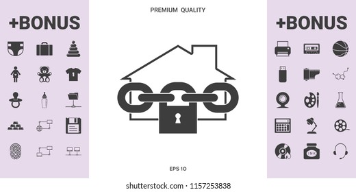 Home lock icon - graphic elements for your design