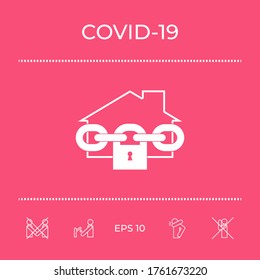 Icono de bloqueo residencial. Elementos gráficos para su diseño