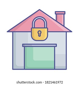 
Home lock  Vector Icon which can easily modify or edit

