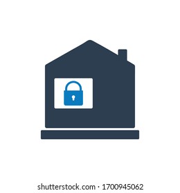 Home Lockdown Icon. Editable Vector EPS Symbol Illustration.