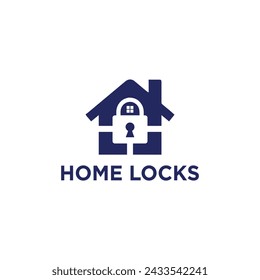 Home Locks Logo Design Vector