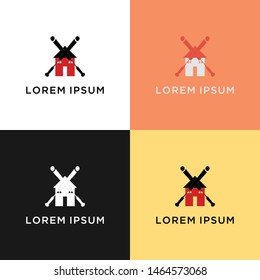 HOME LOGO ABSTRACT MODERN COLORFURL DESIGN FOR YOUR BUSINESS