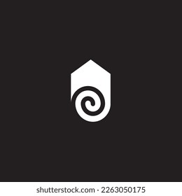 Logotipo del hogar abstracto casa moderna, sencilla y única, este signo para la gestión de la realidad.