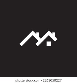 Logotipo del hogar abstracto casa moderna, sencilla y única, este signo para la gestión de la realidad.