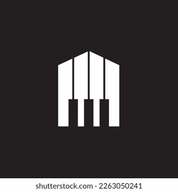 Logotipo del hogar abstracto casa moderna, sencilla y única, este signo para la gestión de la realidad.