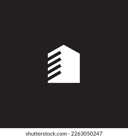 Logotipo del hogar abstracto casa moderna, sencilla y única, este signo para la gestión de la realidad.