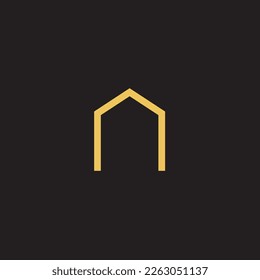 home logo abstract modern, simple and unique house ,this signet for realty management.