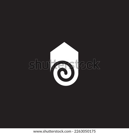 Home logo abstract modern, simple and unique house ,this signet for realty management.