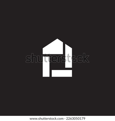Home logo abstract modern, simple and unique house ,this signet for realty management.