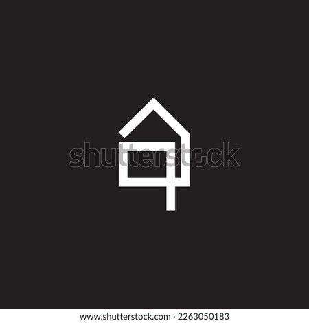 Home logo abstract modern, simple and unique house ,this signet for realty management.