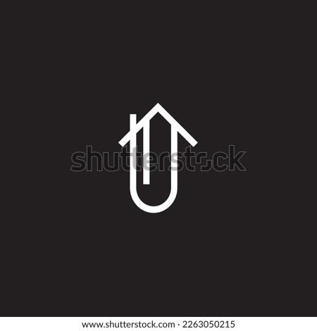 Home logo abstract modern, simple and unique house ,this signet for realty management.