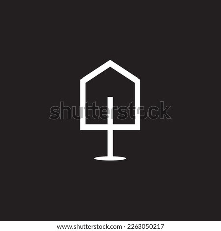 Home logo abstract modern, simple and unique house ,this signet for realty management.