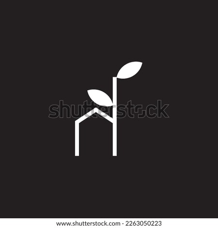 Home logo abstract modern, simple and unique house ,this signet for realty management.