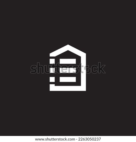 Home logo abstract modern, simple and unique house ,this signet for realty management.