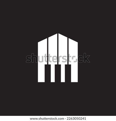 Home logo abstract modern, simple and unique house ,this signet for realty management.