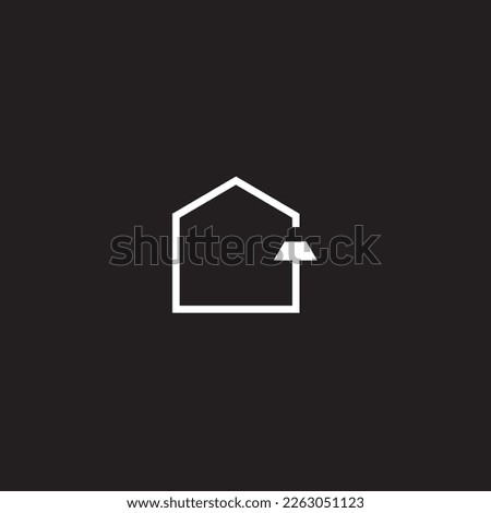 home logo abstract modern, simple and unique house ,this signet for realty management.