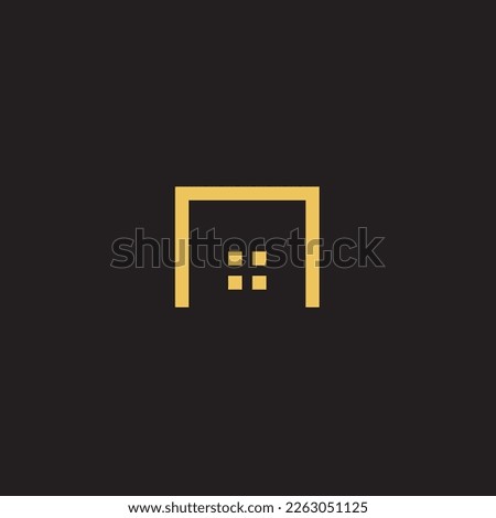 home logo abstract modern, simple and unique house ,this signet for realty management.