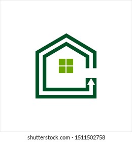 Home logo abstract vector graphics