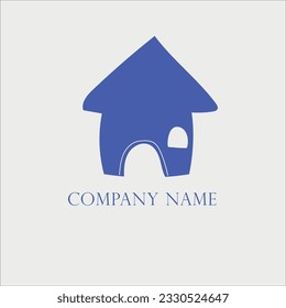 Home logo with blue color symbolizing comfort, warmth, and inviting atmosphere