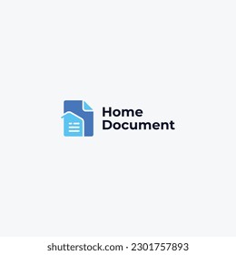 combinación de logotipo en casa, símbolo del documento
