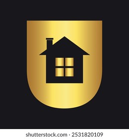 Home Logo combine with letter U vector template