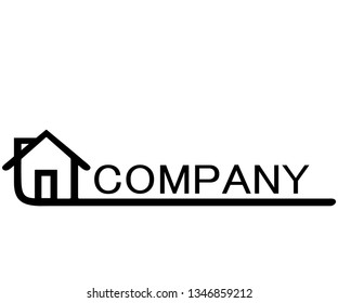 Home logo company vector