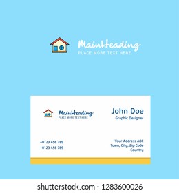 Home logo Design with business card template. Elegant corporate identity. - Vector
