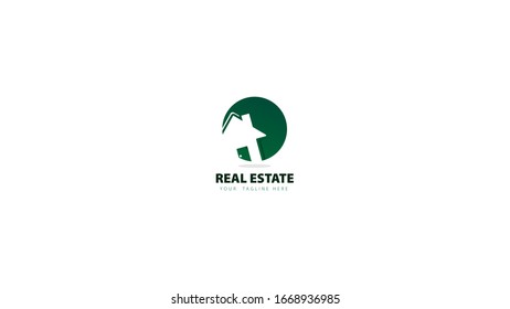 Home logo design combined with circles, vectors