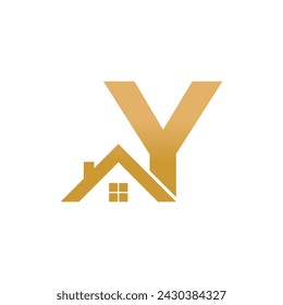 Home logo design with concept letter Y
