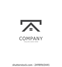 Home logo design with concept letter K