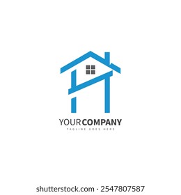 home logo design with concept letter h