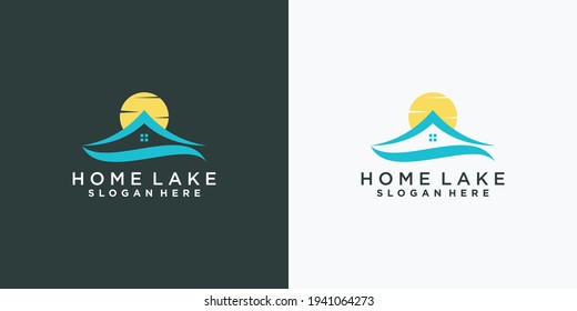 Home Logo Design mit kreativem Konzept. Logo-Design für Inspiration, Illustration