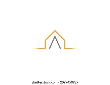 Diseño de logotipo doméstico con emblema de icono vectorial moderno creativo