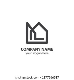 home logo design element, logo design template