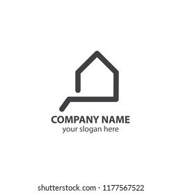 home logo design element, logo design template